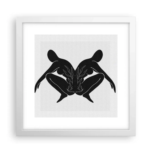 Plakát v bílém rámu - Společná duše - 30x30 cm