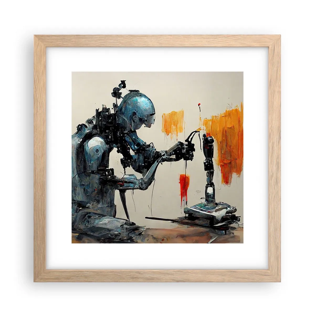 Plakát v rámu světlý dub - Už zítra… - 30x30 cm