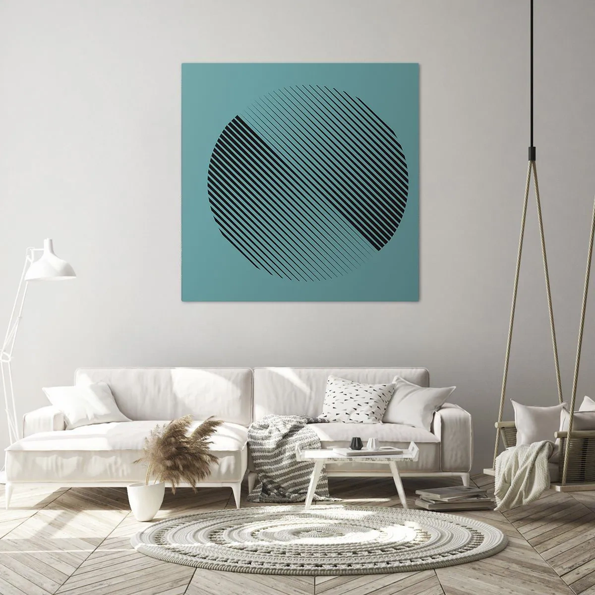 Obraz na plátně - Kruh – geometrická variace - 50x50 cm