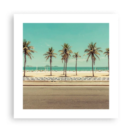 Plakát - Hlídání pláže - 40x40 cm