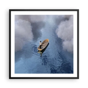 Plakát v černém rámu - Život – cesta – nejistota - 60x60 cm