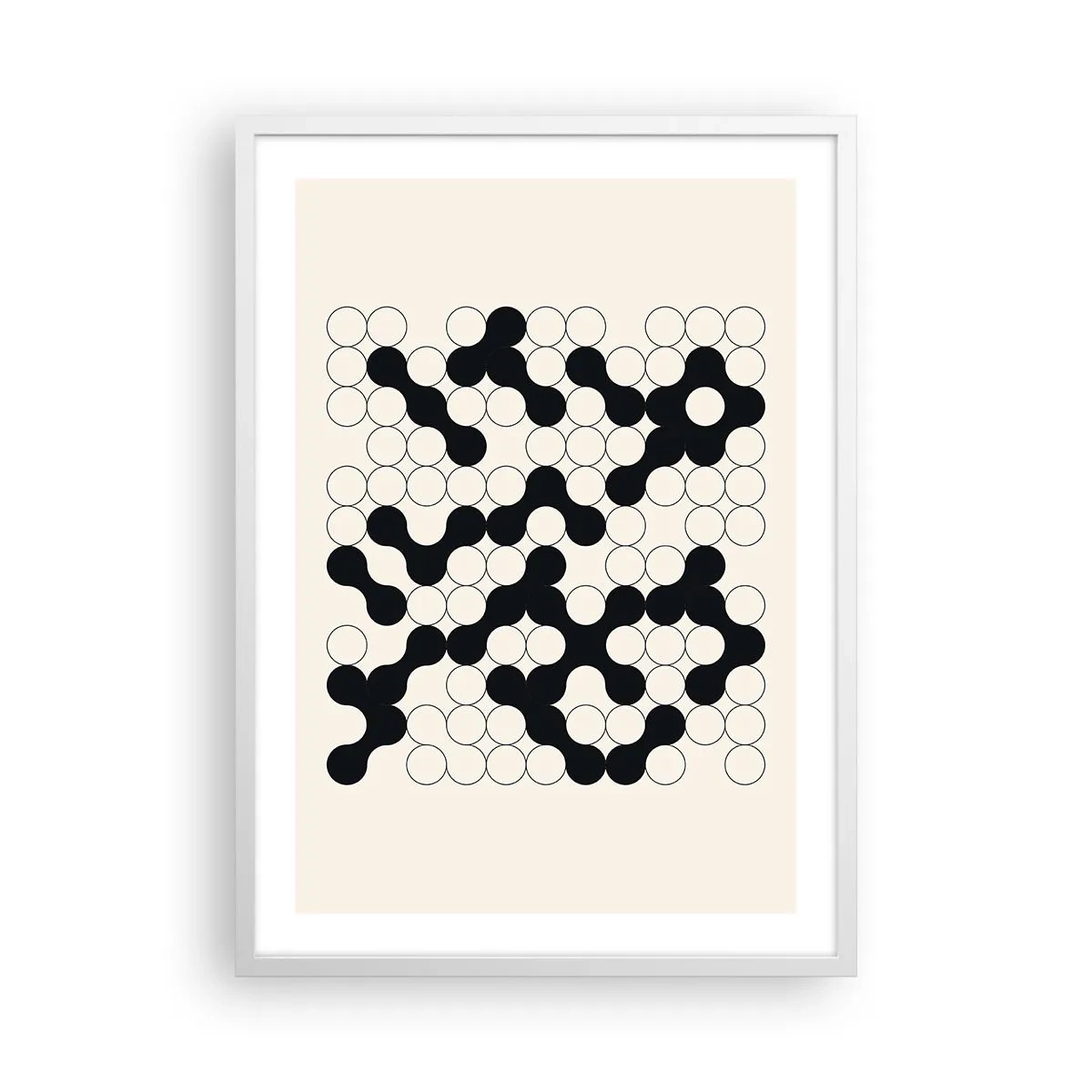 Plakát v bílém rámu - Čínská hra – variace - 50x70 cm