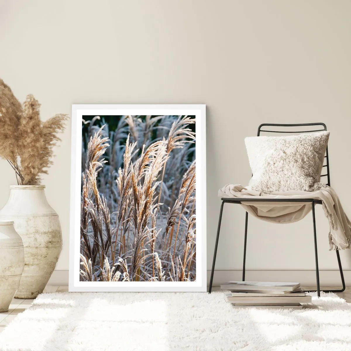 Plakát v bílém rámu - Mrazem pokryté - 30x40 cm