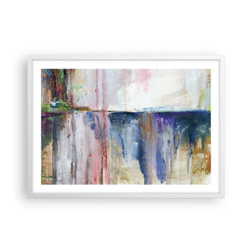 Plakát v bílém rámu - Barevné dojmy a asociace - 70x50 cm