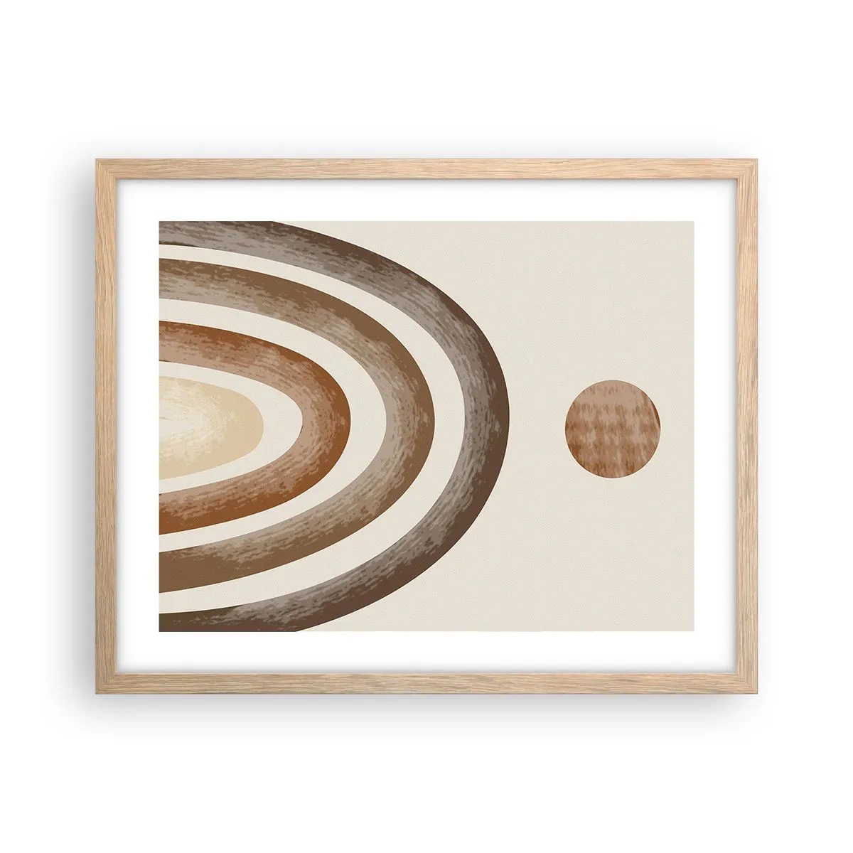 Plakát v rámu světlý dub - V předaleké galaxii - 50x40 cm