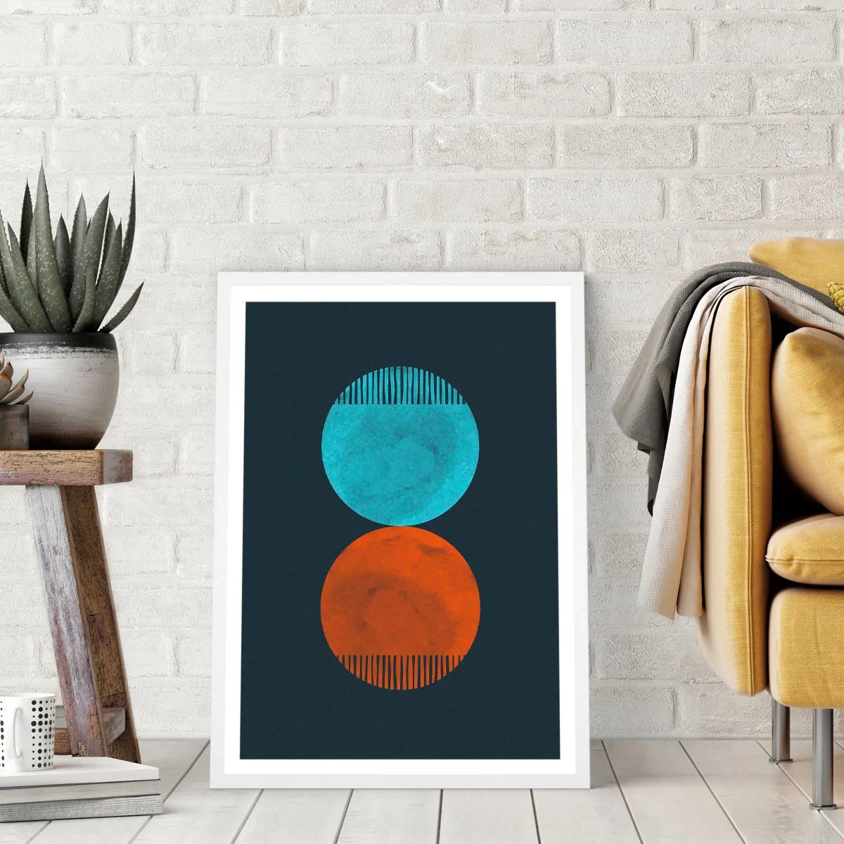 Plakát v bílém rámu - Pouze geometrie? - 30x40 cm