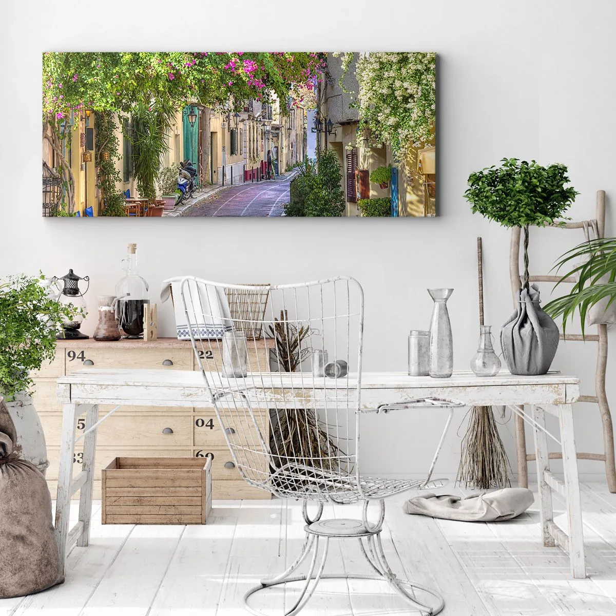 Obraz na plátně - Kvetoucí zákoutí - 100x40 cm