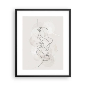 Plakát v černém rámu - Zamotaní v objetí - 40x50 cm