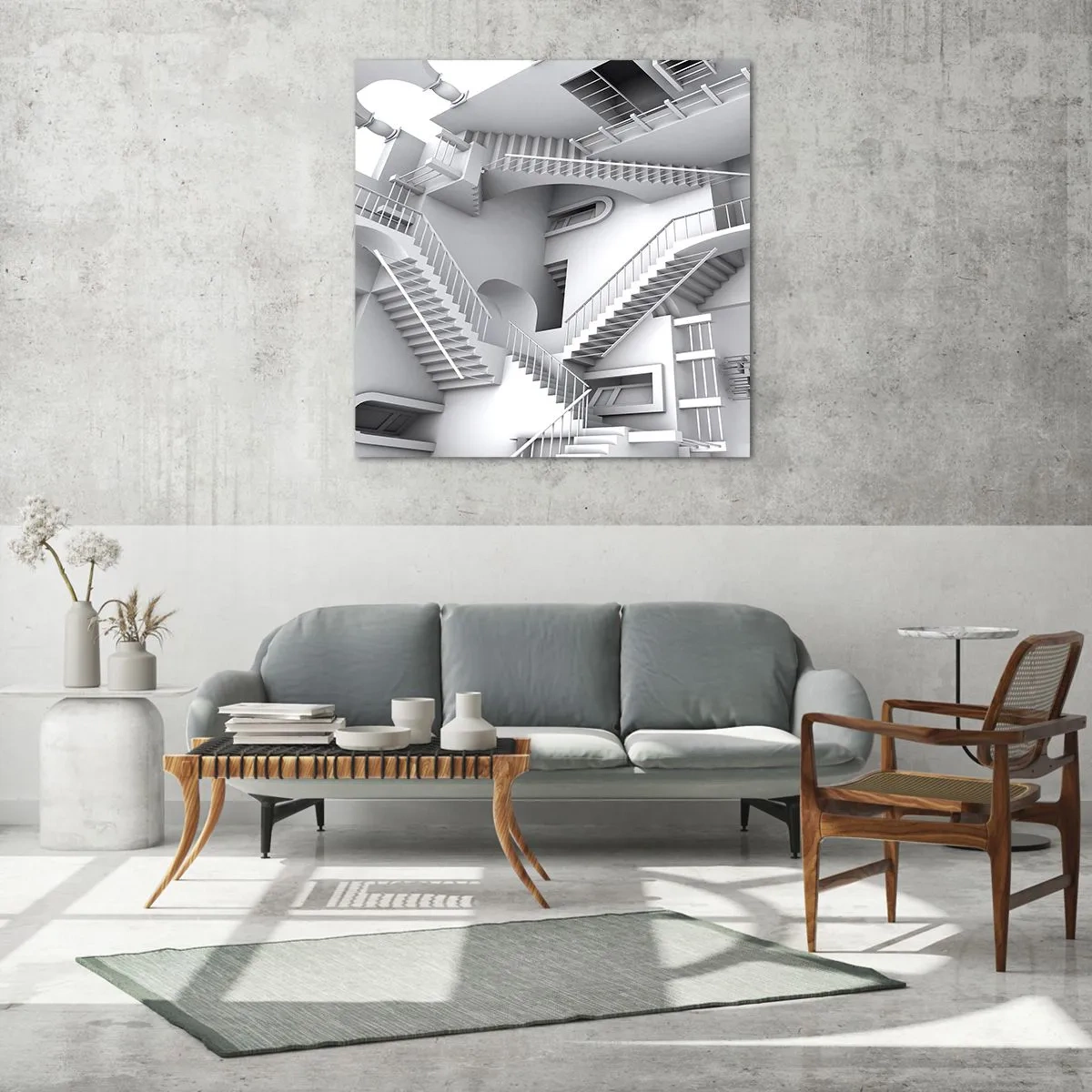 Obraz na skle - Paradoxy prostoru - 60x60 cm