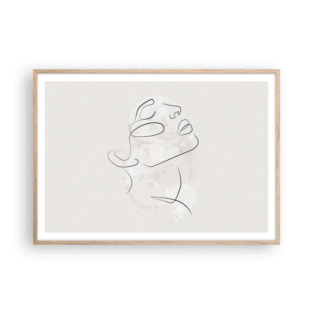 Plakát v rámu světlý dub - Náčrt snu - 100x70 cm