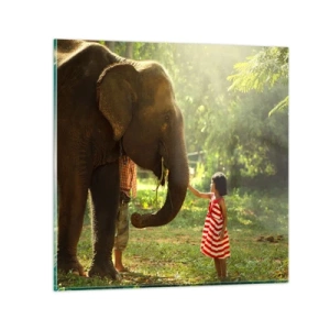 Obraz na skle - Síla přátelství - 40x40 cm