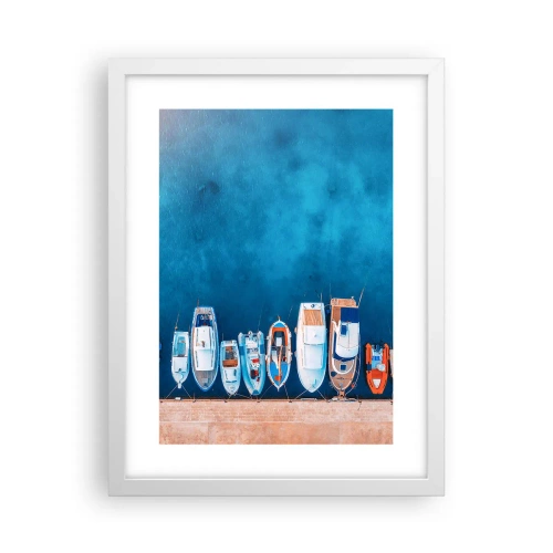 Plakát v bílém rámu - V řadě za sebou - 30x40 cm