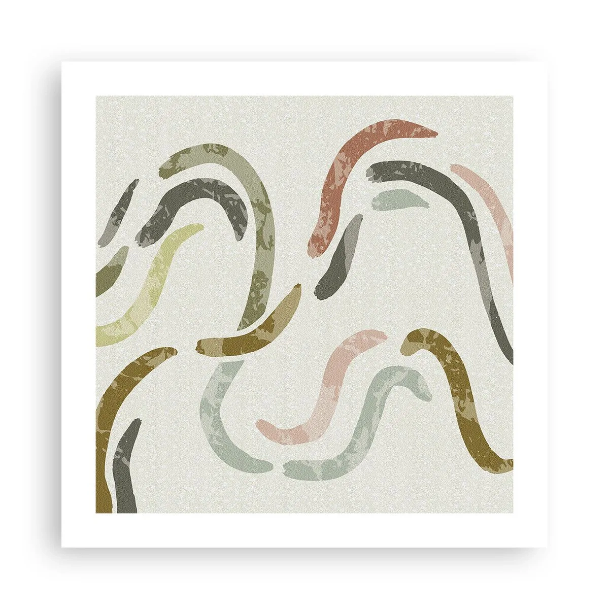 Plakát - Radostný tanec abstrakce - 50x50 cm