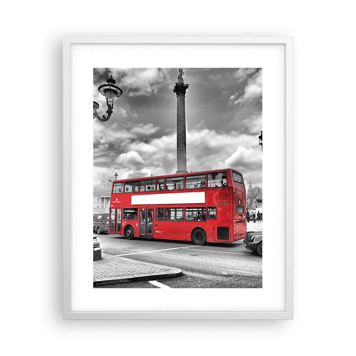 Plakát v bílém rámu - Skutečné krevní řečiště města - 40x50 cm