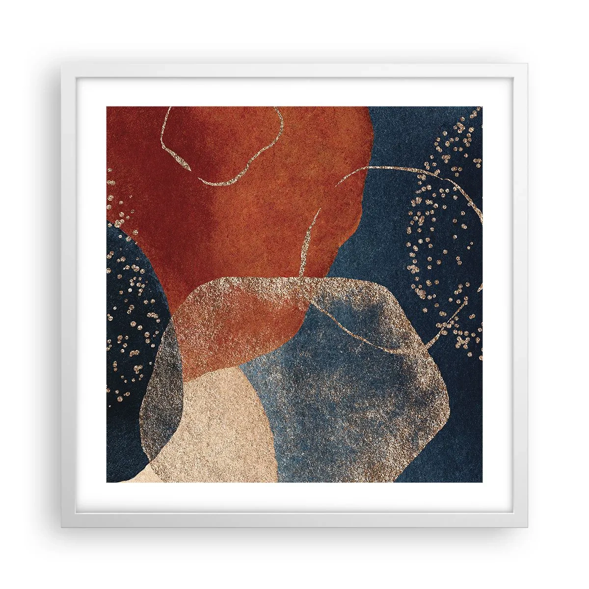 Plakát v bílém rámu - Lehkost bytí - 50x50 cm