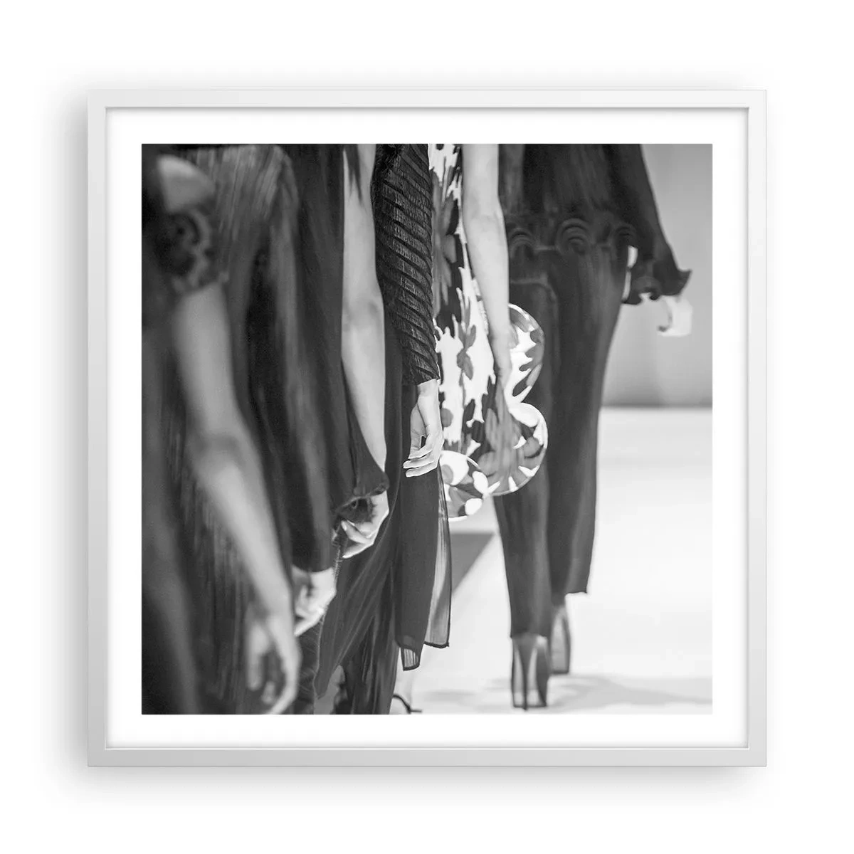 Plakát v bílém rámu - Stylový průvod - 60x60 cm