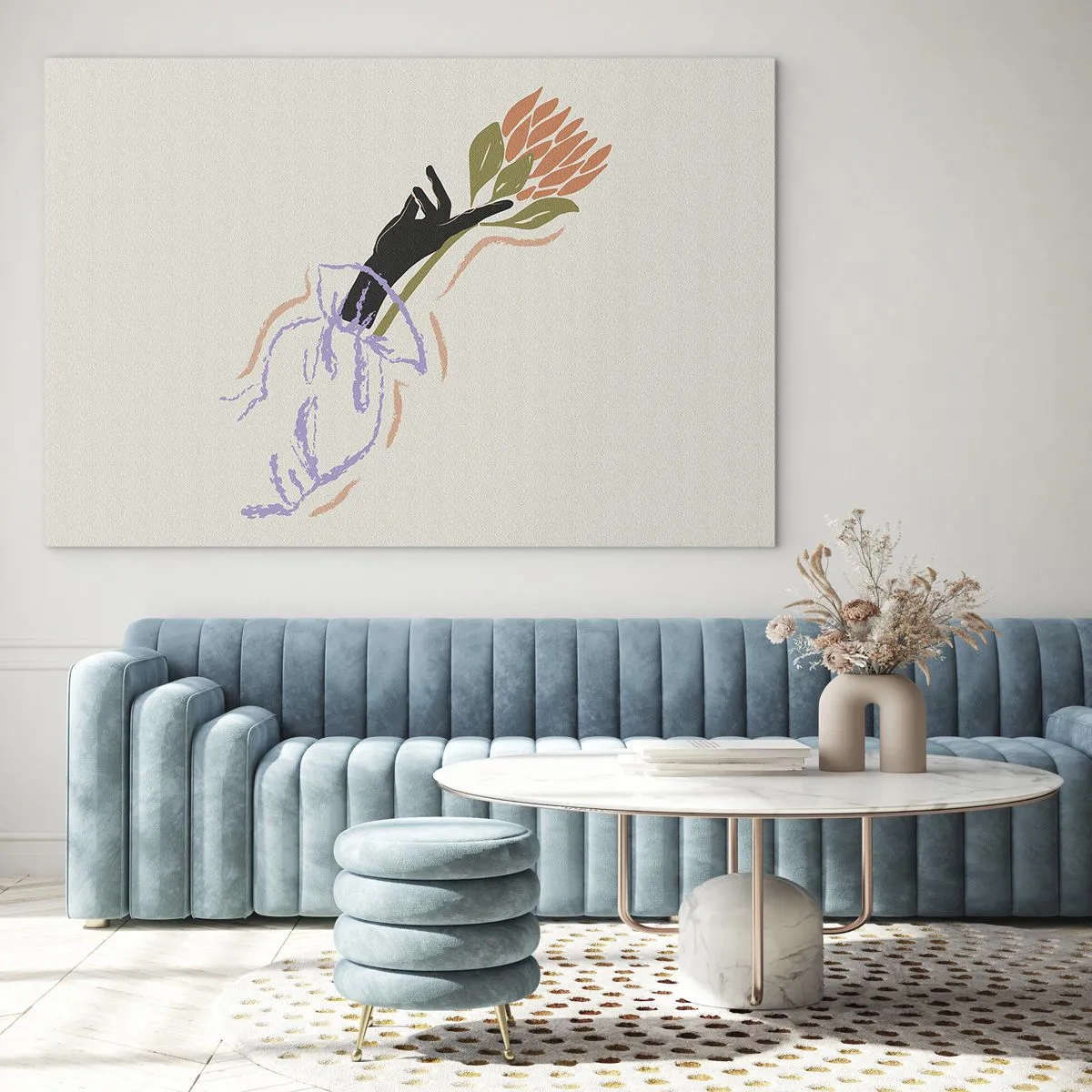 Obraz na skle - Sesterský dotek - 100x70 cm