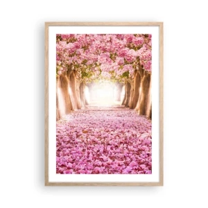 Plakát v rámu světlý dub - Cesta do ráje - 50x70 cm