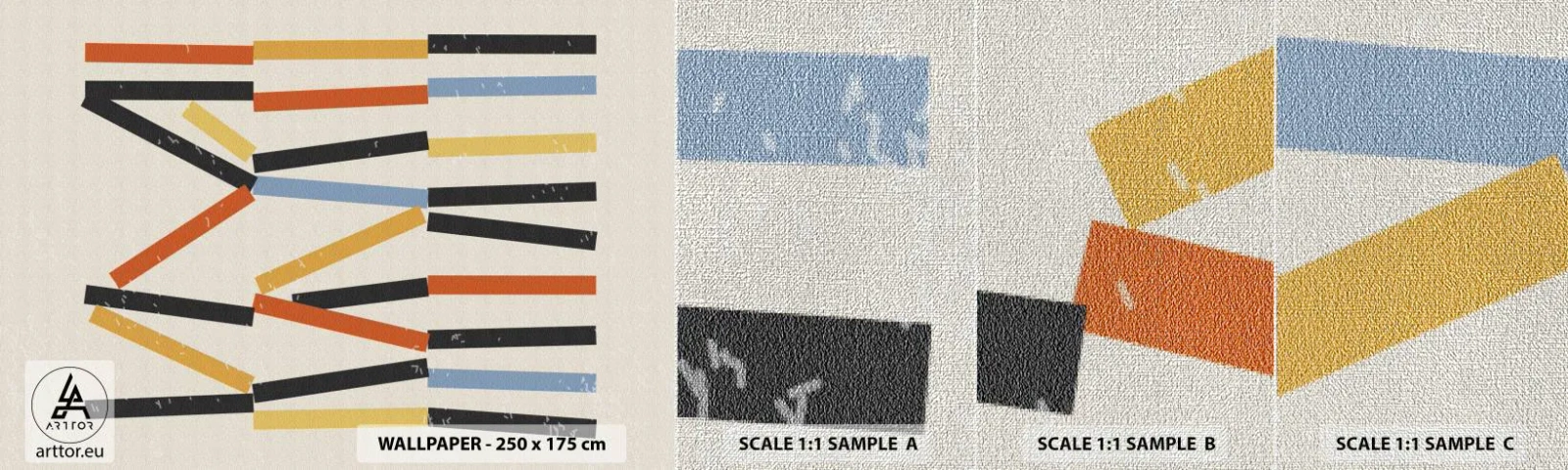 Vzor Fototapety Premium Canvas - Kompozice na úrovni - Minimalismus, Bederní, Moderní - 100x30 cm