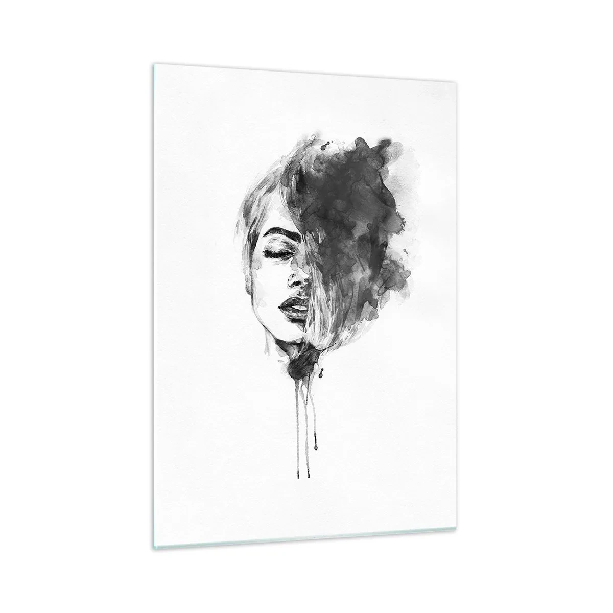 Obraz na skle - O čem sní dívka - 50x70 cm
