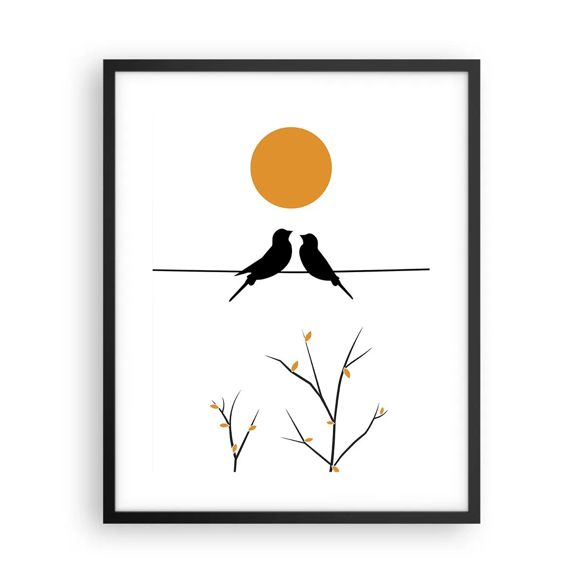 Plakát v černém rámu - Slavíčí večer - 40x50 cm