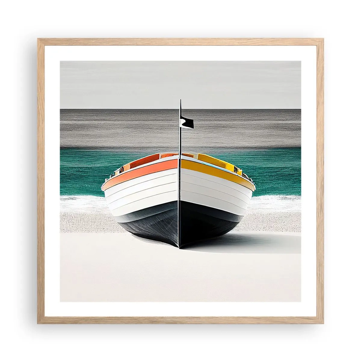 Plakát v rámu světlý dub - Na správném místě - 60x60 cm