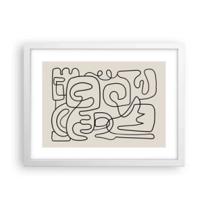 Plakát v bílém rámu - Podle stopy - 40x30 cm