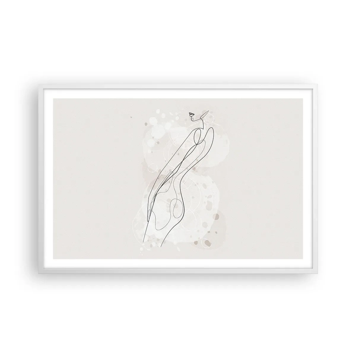 Plakát v bílém rámu - Zabloudit pohledem - 91x61 cm