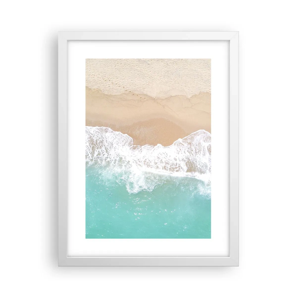 Plakát v bílém rámu - Mazlivý dotek - 30x40 cm