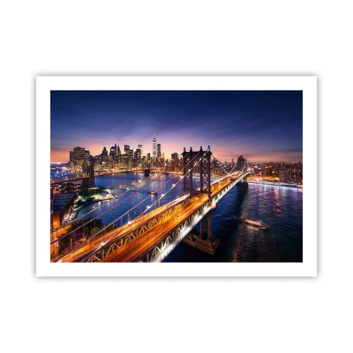 Plakát - Zářící most do srdce města - 70x50 cm