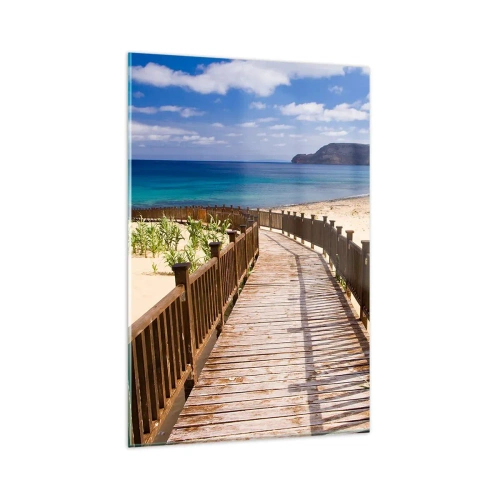 Obraz na skle - Vezmi mě na šťastné ostrovy - 80x120 cm