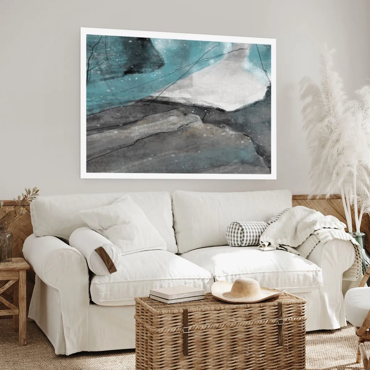 Plakát - Abstrakce: skály a led - 50x40 cm