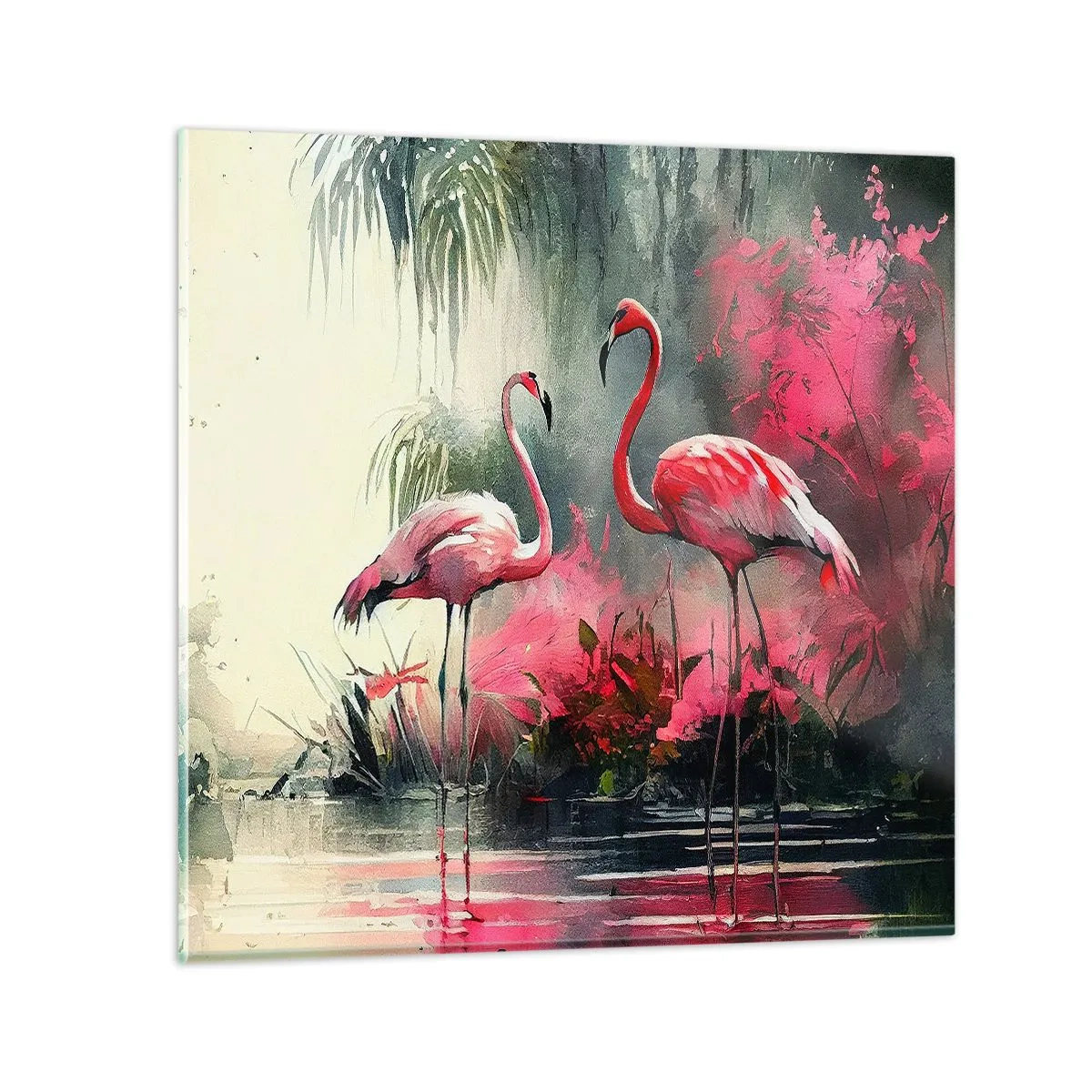 Obraz na skle - Hodiny přírodního kouzla - 50x50 cm