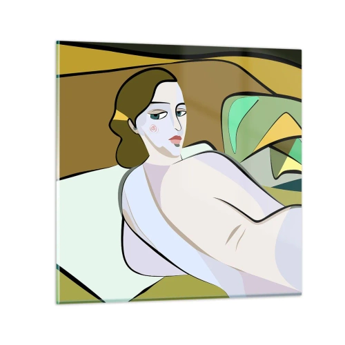 Obraz na skle - Intimní portrét - 70x70 cm