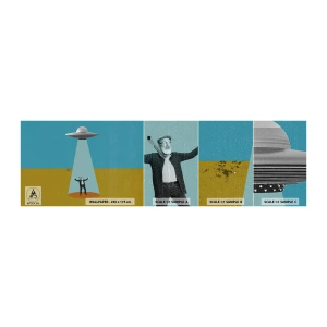 Fototapeta Vzorek Standard Eco - Blízké setkání - UFO, Moderní umění, Surrealismus - 100x30 cm