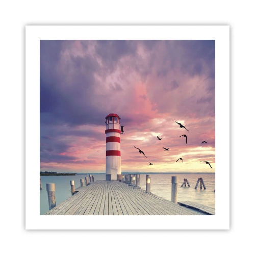 Plakát - Čas jít do přístavu - 50x50 cm