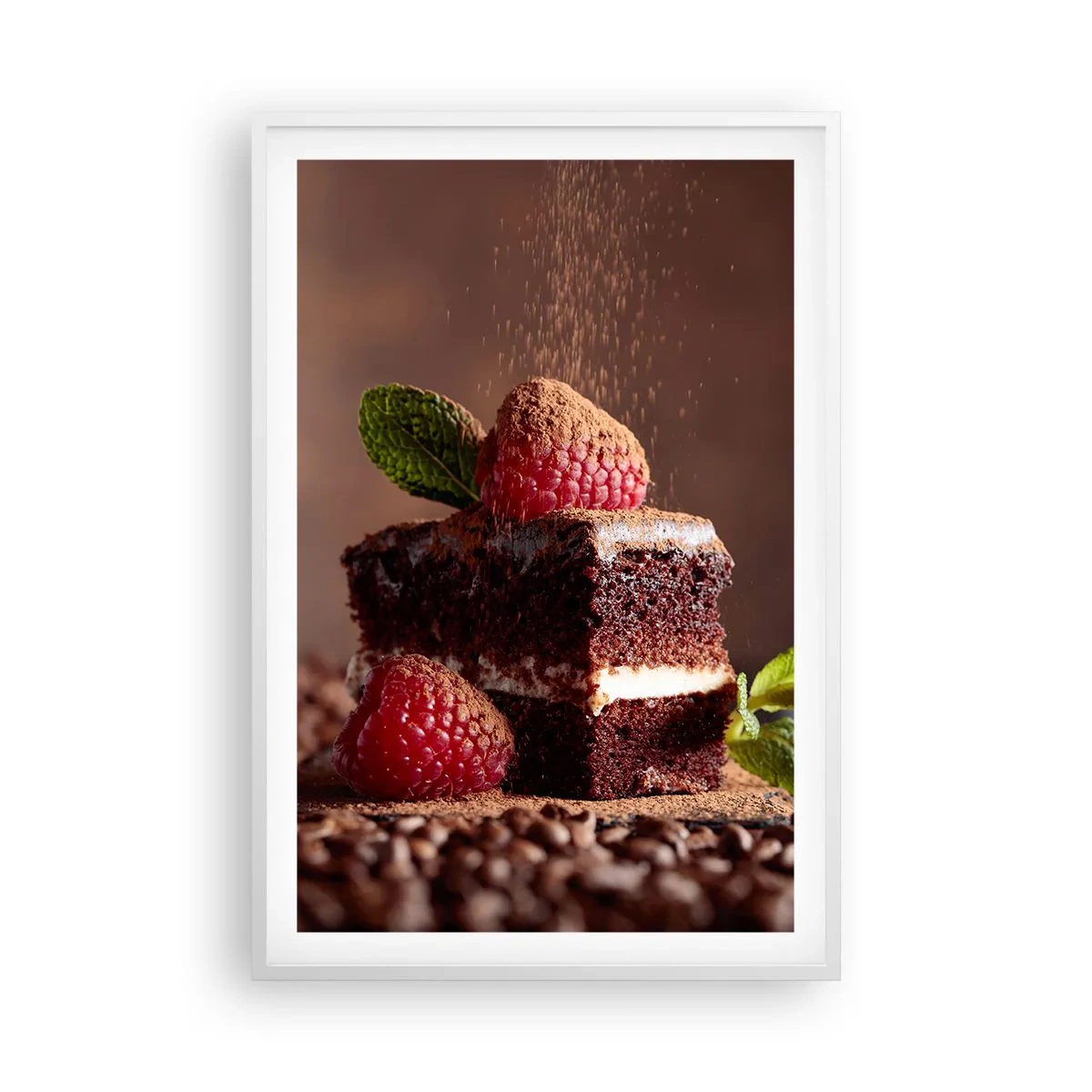 Plakát v bílém rámu - Život je sladký - 61x91 cm