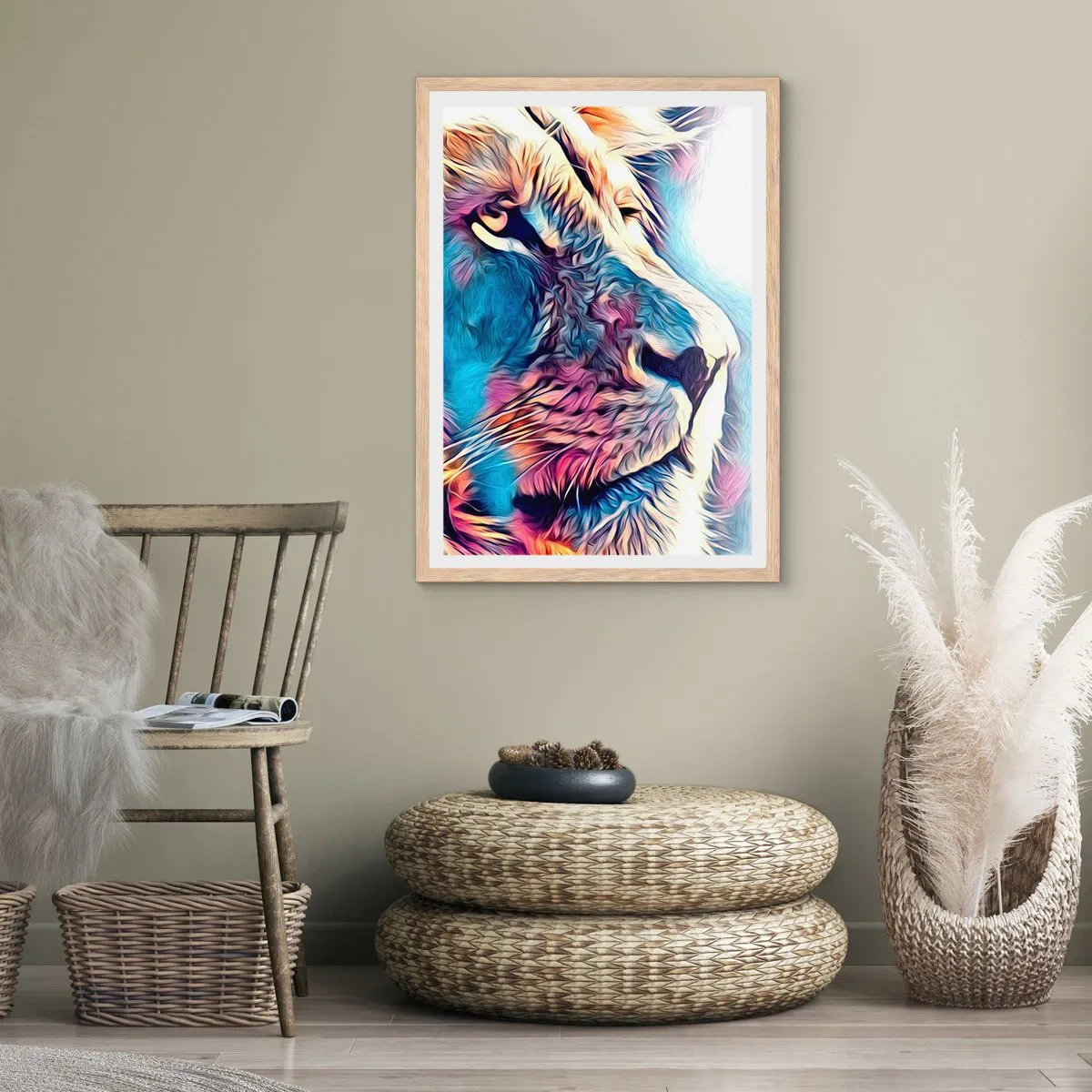 Plakát v rámu světlý dub - Moudrost přírody - 50x70 cm