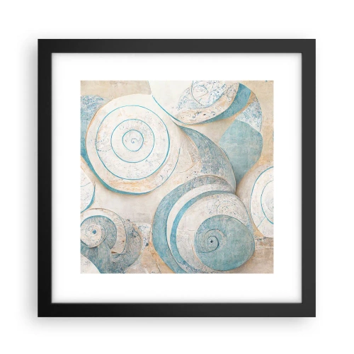 Plakát v černém rámu - Co skrývá mušle? - 30x30 cm