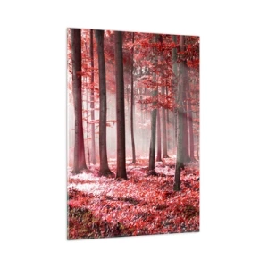 Obraz na skle - Červená je stejně krásná - 50x70 cm
