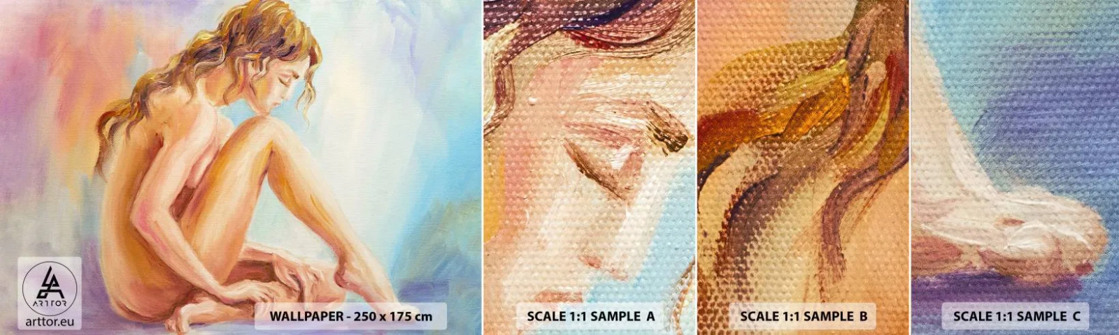 Vzor Fototapety Samolepicí Deluxe Sticker - Akt mládí - Žena, Tělo, Modelka - 100x30 cm