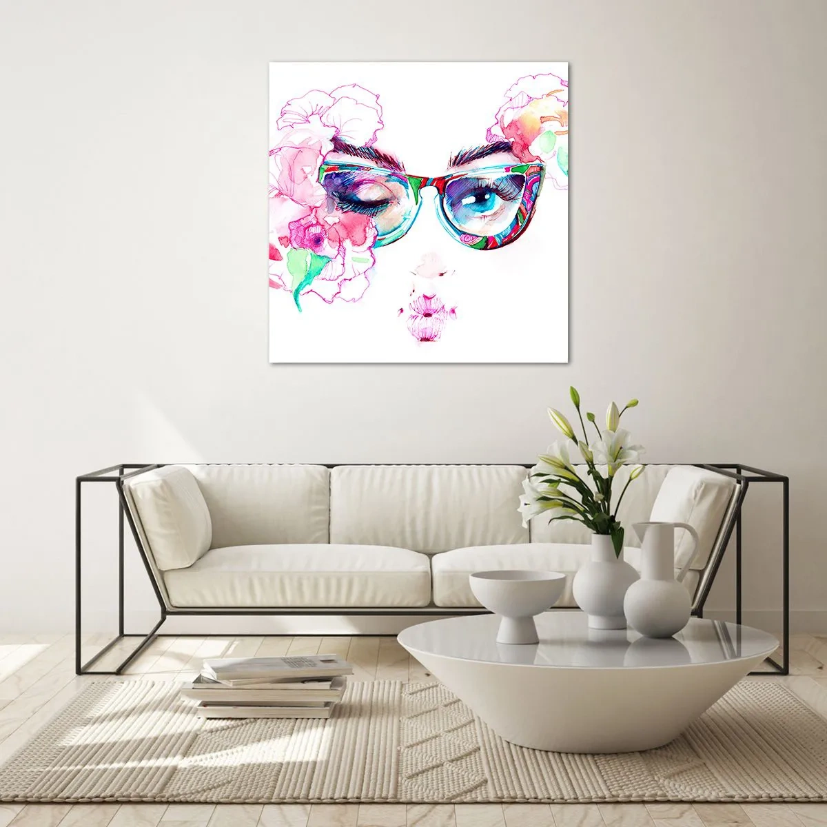 Obraz na skle - Svůdný slib - 40x40 cm