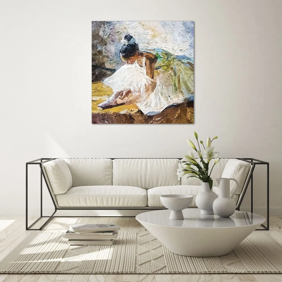 Obraz na skle - Z Degasova obrazu - 70x70 cm