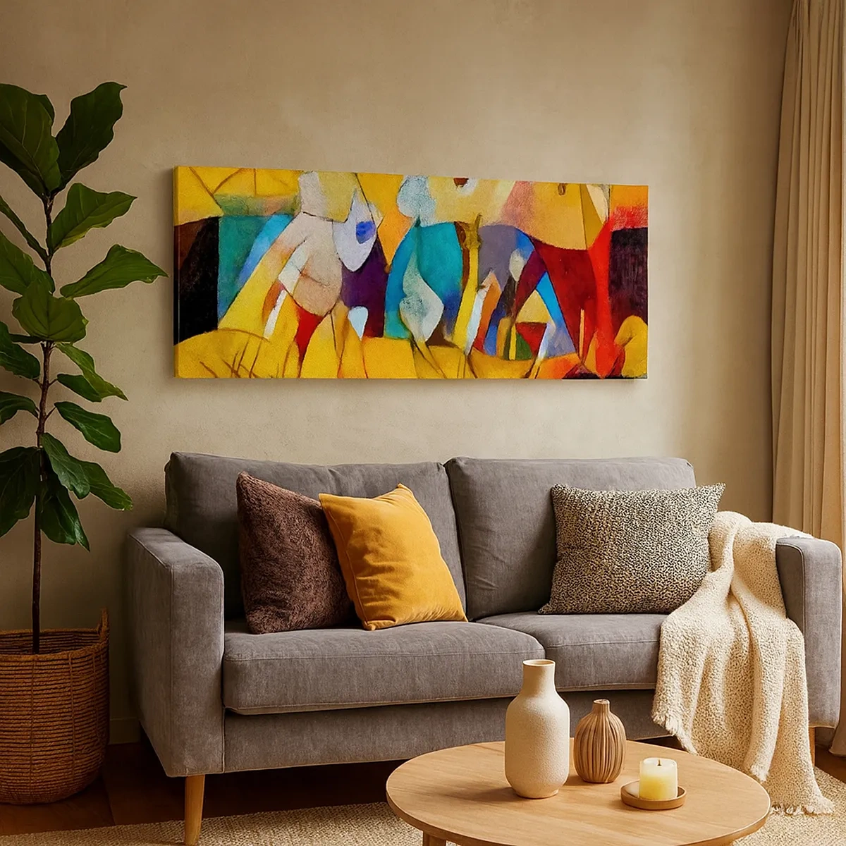 Obraz na plátně - Slunce - život - radost - 30x30 cm