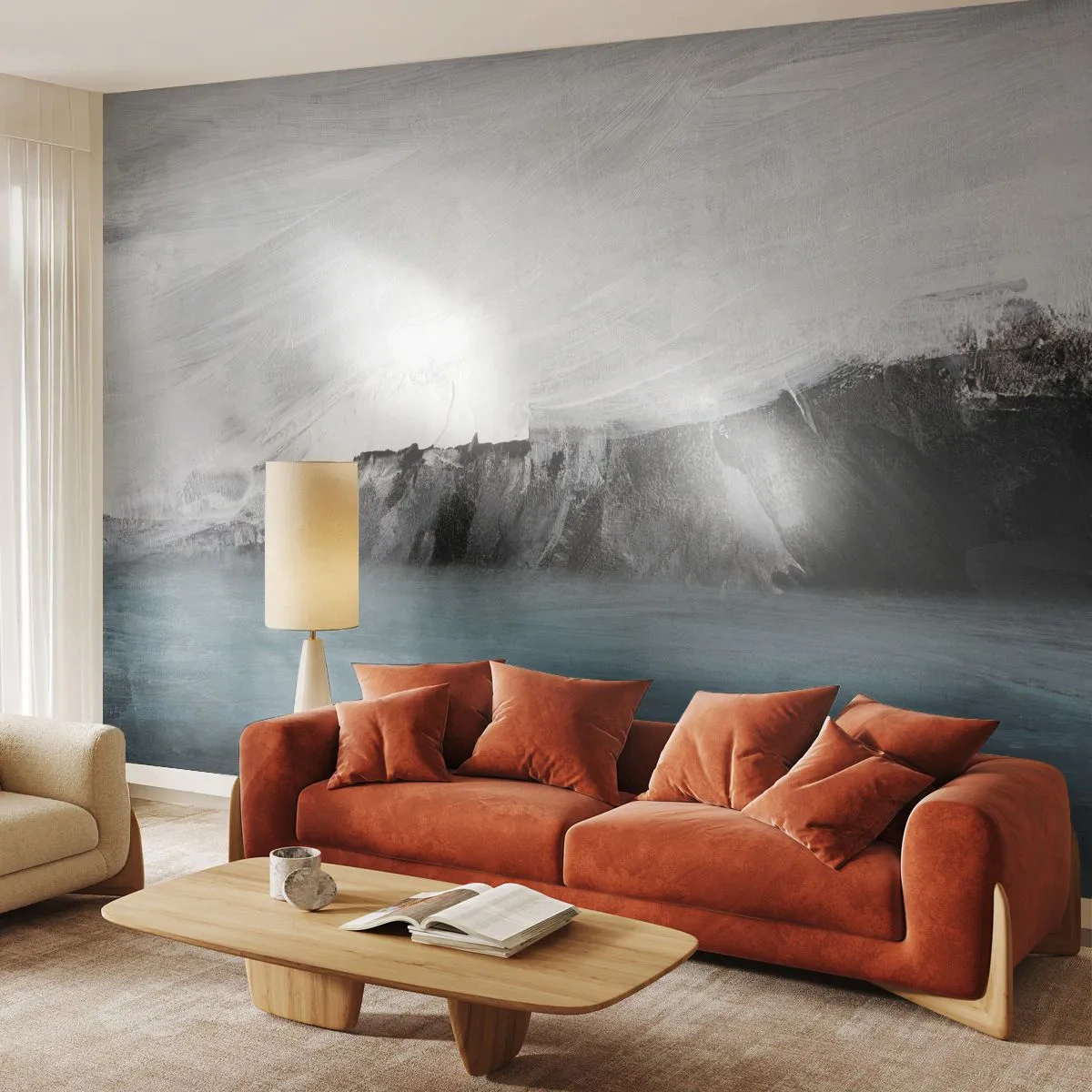 Fototapeta Premium Sand - Voda – země: střet živlů - Pobřeží, Krajina, Moře - 250x175 cm