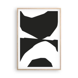 Plakát v rámu světlý dub - Positive-negative - 70x100 cm