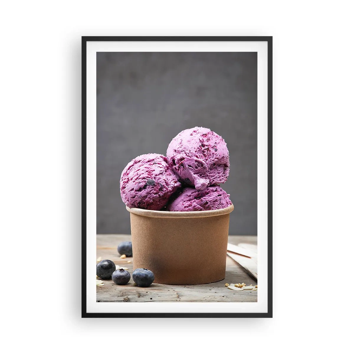 Plakát v černém rámu - Sladkost a chlad - 61x91 cm