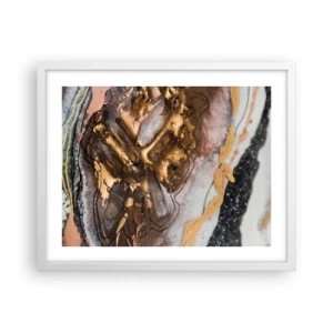 Plakát v bílém rámu - Prvek země - 50x40 cm