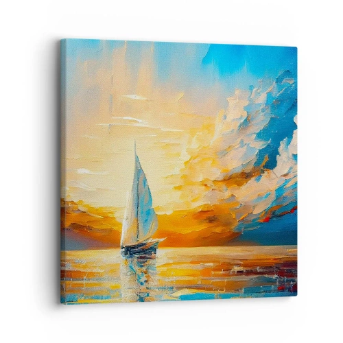 Obraz na plátně - Plavba ve zlatě - 30x30 cm