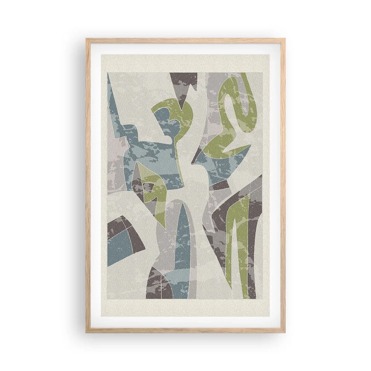 Plakát v rámu světlý dub - Kompozice za sklem - 61x91 cm